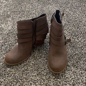 Brown booties size 9